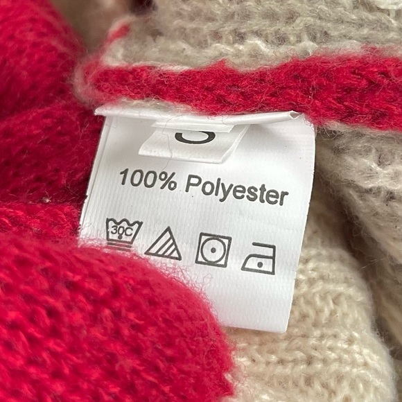 Holiday Large Oversized Snowflake Knit Crewneck Sweater Soft Pullover Ribbed - Picture 5 of 7